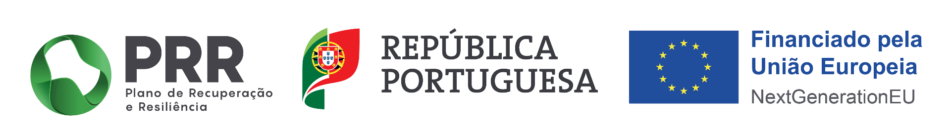 Financiado pela União Europeia · NextGenerationEU · Plano de Recuperação e Resiliência · República Portuguesa